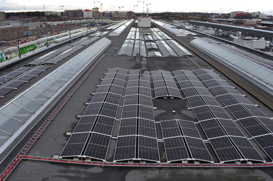 Trains are maintained with the electricity produced by one of the largest solar power plants in Finland